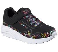 Skechers Uno Lite Heart Craze Slip-on Trainers Black EU 31 Girl