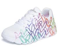 Skechers Girl's Uno Lite Metallic Joy Sneakers, White Synthetic/Multi Trim, 12.5 UK Child