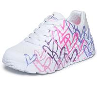 Skechers Girls' UNO Lite Metallic Joy Trainer, White, 3 UK Child