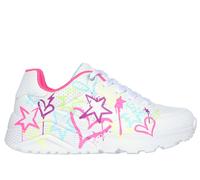 Skechers Kids Girls Uno Lite-My Drip Sneaker White/Mint 6 Big Kid