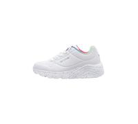 Skechers Girl's Uno Lite Rainbow Speckle Sneaker, White Pu/Multi Rainbow Trim, 9.5 UK