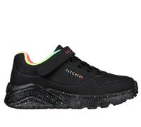 Skechers Girls UNO Lite - Rainbow Specks Sneaker in Black, Size 12.5 | Synthetic, Machine Washable
