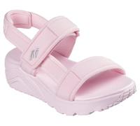 Skechers Girl's Uno Lite Sandal Sunny Stand, Light Pink Textile/Trim, 3.5 UK Child