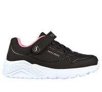 Skechers Girls Uno Lite Sneaker in Black/Rose Gold, Size 12.5 | Synthetic/Textile, Machine Washable