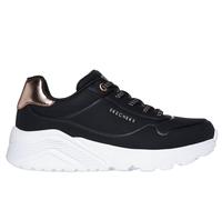 Skechers Girl's UNO LITE Sneaker, Black, 11.5 UK Child