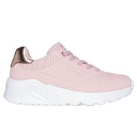 Skechers Girls UNO Lite Sneaker in Mauve, Size 1 | Synthetic, Machine Washable