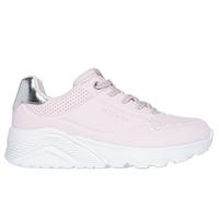 Skechers Girls UNO Lite Sneaker in Pink/Silver, Size 6 | Synthetic, Machine Washable
