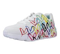 Skechers Girls' UNO Lite Spread the Love, White, 3 UK Child