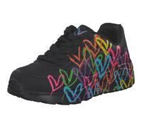 Skechers Girls' UNO Lite Spread The Love, White/Light Purple, black, 1.5 UK