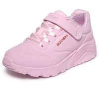 Skechers Girl's Uno Lite Star Icon Trainers, Light Pink Synthetic Trim, 2 UK Child