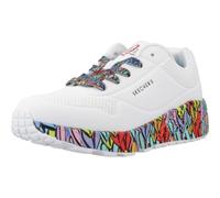 Skechers Girls' UNO Lite Subtle Love Trainer, White, 9.5 UK Child