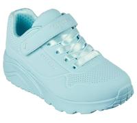 Skechers Girls Uno Lite Trainers, Turquoise Synthetic Trim, 9.5 UK