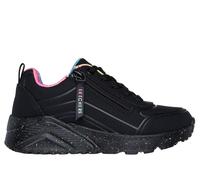 Skechers Girls UNO Lite - Vivid Splash Sneaker in Black, Size 1.5 | Synthetic, Machine Washable