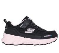 Skechers Girls Waterproof: Elite Sport Tread - Camp Rage Sneaker in Black/Light Pink, Size 1 | Synthetic/Textile