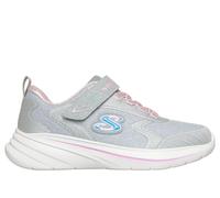 Skechers Girls Wave 92 Sneaker in Light Gray, Size 12.5 | Textile/Synthetic, Machine Washable