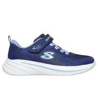 Skechers Girls Wave 92 Sneaker in Navy Blue/Light Blue, Size 12.5 | Textile/Synthetic, Machine Washable