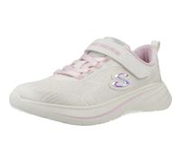 Skechers Girls' Wave 92 Sneakers, Natural Sparkle, 4 Big Kid