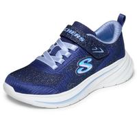 Skechers Girl's Wave 92 Trainers, Navy Textile Light Blue Trim, 13.5 UK Child
