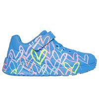 Skechers Girls x JGoldcrown: UNO Lite - Love Levitate Sneaker in Blue, Size 13 | Synthetic/Textile, Machine Washable
