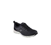 (Black, 8 (Adults')) Skechers Glide-Step Head Start Textile Women's Black Trainers
