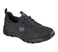 (Black, 6 (Adults')) Skechers Glide Step Textile Women's Black Trainers