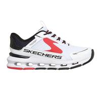 Skechers Boy's Glide-Step Plus Vista-Lane Sneakers, White Synthetic/Textile/Black & Red Trim, 1 UK Child