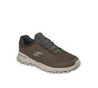 Skechers Glide-Stepglide-Step Textured Mesh Round Stretch Lace Slip On Trainers, Green, Size 8, Men Green