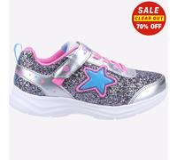 Skechers Glimmer Kicks Starlet Junior Girls Kids Fashion Glitter Trainers Silver