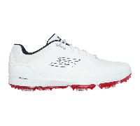 Skechers Men's Pro 6 Waterproof Golf Shoe Sneaker, White Navy red, 10.5 UK