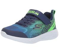 Skechers GO RUN 600 - BAXTUX, Boy's GO RUN 600 BAXTUX Trainers, Blue (Navy Mesh/Navy Synthetic/Lime Trim Nvlm), 12 Child UK (30 EU)