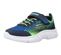 Skechers Boys Go Run 650 Norvo Sneaker, Navy Lime Textile Navy Synthetic Lime Tri, 1 UK
