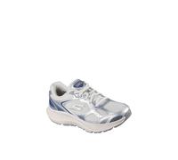Skechers Women's Go Run Consistent 2.0 Volt Sneaker, Silver Leather/Navy Trim, 8 UK