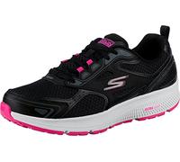 Skechers Trainers Go Run Consistent Slip-On Women's Black Leather/Synthetic Pink Trim 5.5 UK