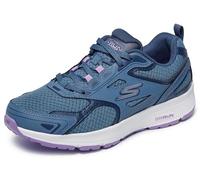 Skechers GO RUN CONSISTENT, Women's Go Run Consistent Slip On Trainers, Blue (Blue Leather/Synthetic/Purple Trim/Textile Blpr), 3 UK (36 EU)