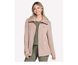 Skechers Go Snuggle Full Zip Jacket, Beige, Size M, Women Beige