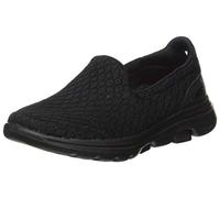 Skechers GO Walk 5 Moving ON Sneaker, Black Mesh/Black Trim, 13 UK