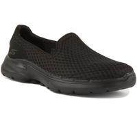 Skechers Go Walk 6 Lightweight Slip On Womens Trainers In Black UK 3 - 8