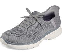 Skechers Go Walk 6 Slip-ins - Lovely Day, Gray/Lavender, 9 UK