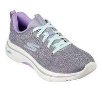 (4 (Adults')) GO WALK Arch Fit 2.0 - Vivid Sunset | Grey/Lavender | Women's Comfort Supportive Trainers