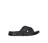 Skechers Women's GO WALK FLEX SANDAL IMPRESSED Sandals/Thong Sandals, Black, 4