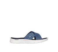 Skechers Go Walk Flex Crossband Slide, Navy, Size 3, Women Navy
