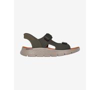 Skechers Go Walk Flex Easy Entry Slip-Ins Sandals Greyish Green Orange - 44
