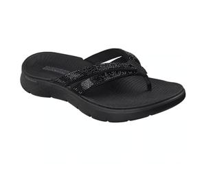 Skechers GO WALK Flex Sandal Lindsey Women's Toe Separator 38 EU Vegan with Goga Mat® Footbed & Ultra GO® Cushioning, Lightweight Sandals with Rhinestone Details