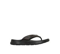 Skechers Go Walk Flex Sandal Toe-Post Sandal, Black, Size 6, Women Black