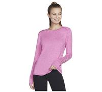 Skechers Women's GODRI Swift LS Crew T-Shirt, Pink, XS