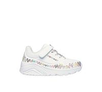 Skechers Uno Lite Heart Craze Sneaker, Black Synthetic/Multi Trim, 12.5 UK Child