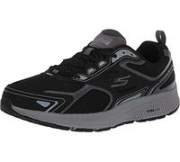 Skechers Golf Men's Go Consistent Running Shoe, Black Leather Synthetic Gray Trim, 7 UK