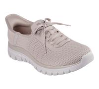 Skechers Women's Graceful First Blush Slip-On Sneakers, Taupe Knit, 8 UK