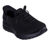 Skechers Women's Graceful First Blush Sneaker, Black Knit, 8 UK