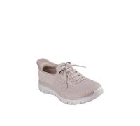 Skechers Women's Graceful First Blush Slip-On Sneakers, Taupe Knit, 6 UK